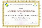 Поздравителен адрес от Ректора на Университет "Валахия", Търговище, Румъния - Бургас
